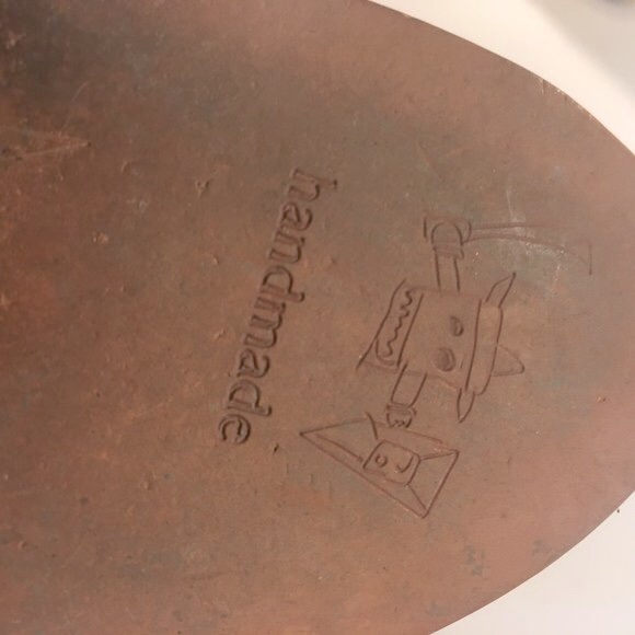 GOKA Pebbled Patent Leather Wood Platform Heels - Picture 6 of 6